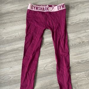 Gym Shark Fit Leggings Deep Plum/Chalk Pink